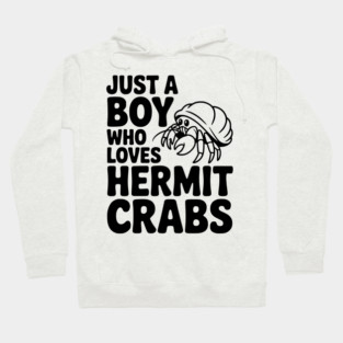 Just a Boy Who Loves Hermit Crabs Hoodie
