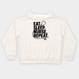 Eat Sleep Nurse Repeat Kids Hoodie