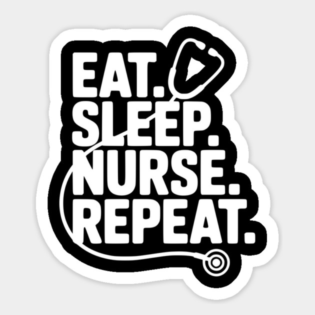 Eat Sleep Nurse Repeat Magnet by Frank Ring