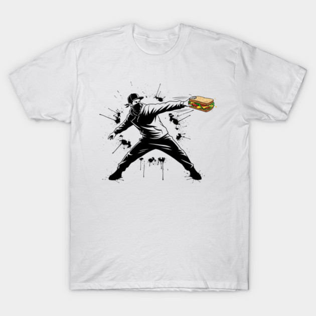 Rebel Sandwich Guy Thrower T-Shirt by Creatifly Graphic Tees