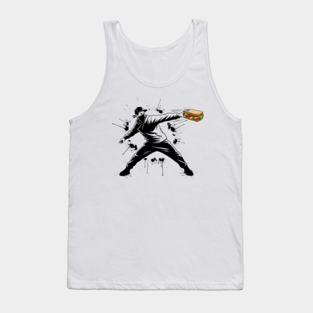 Rebel Sandwich Guy Thrower Tank Top by Creatifly Graphic Tees