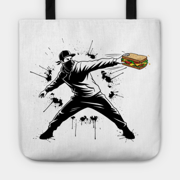 Rebel Sandwich Guy Thrower Tote by Creatifly Graphic Tees
