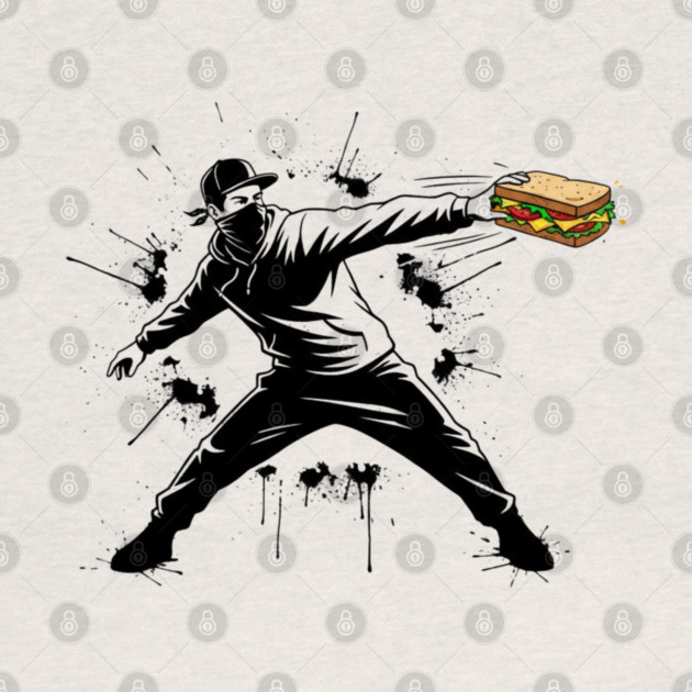Rebel Sandwich Guy Thrower by Creatifly Graphic Tees