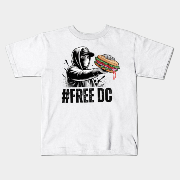 Street Rebel with Sandwich – Urban Graffiti Style FREE DC Kids T-Shirt by Creatifly Graphic Tees
