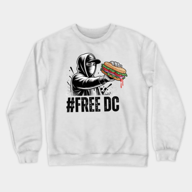 Street Rebel with Sandwich – Urban Graffiti Style FREE DC Crewneck Sweatshirt by Creatifly Graphic Tees