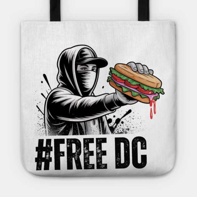 Street Rebel with Sandwich – Urban Graffiti Style FREE DC Tote by Creatifly Graphic Tees
