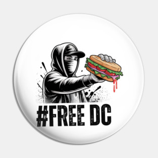 Street Rebel with Sandwich – Urban Graffiti Style FREE DC Pin