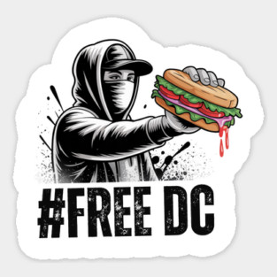Street Rebel with Sandwich – Urban Graffiti Style FREE DC Sticker
