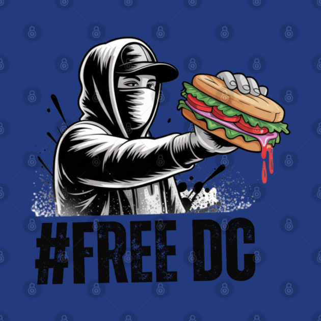 Street Rebel with Sandwich – Urban Graffiti Style FREE DC by Creatifly Graphic Tees