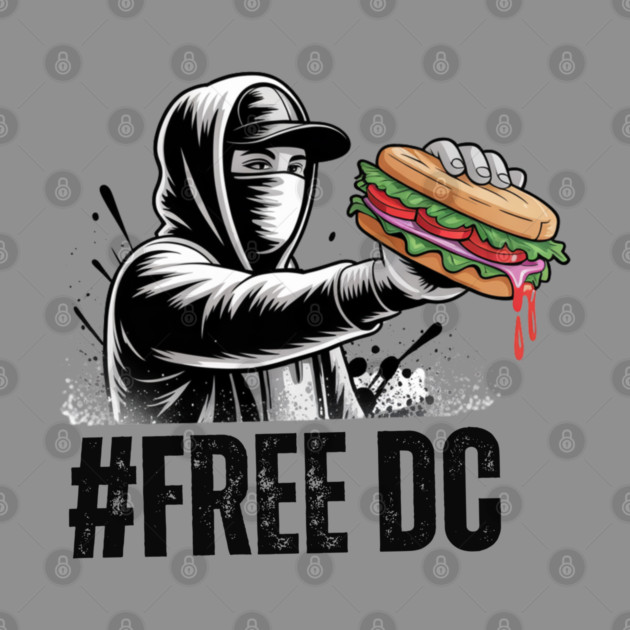 Street Rebel with Sandwich – Urban Graffiti Style FREE DC by Creatifly Graphic Tees