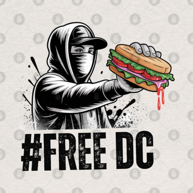 Street Rebel with Sandwich – Urban Graffiti Style FREE DC by Creatifly Graphic Tees