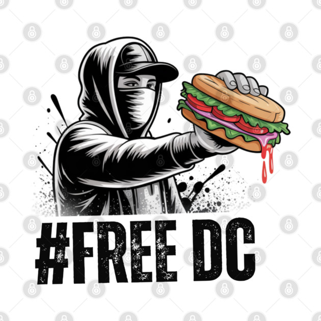 Street Rebel with Sandwich – Urban Graffiti Style FREE DC by Creatifly Graphic Tees