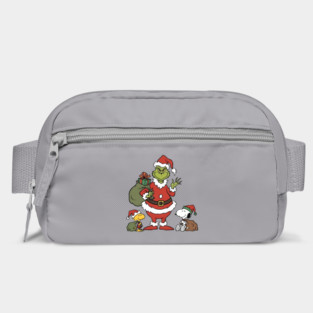 Santa Grinch with Snoopy and Woodstock Bag