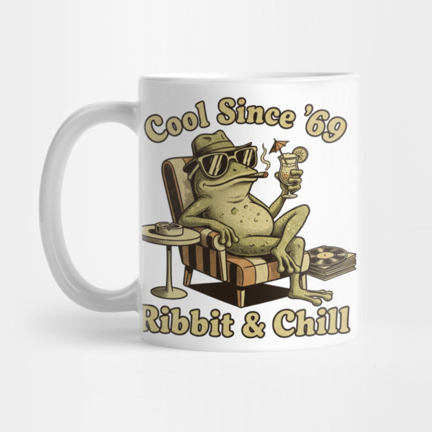 Ribbit and Chill – Funny Frog Retro Design for Lazy Days & Chill Lovers by Vintage Retro Prints by RDR Design