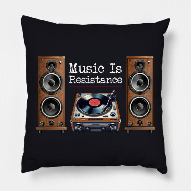 Music Is Resistance Pillow by Charles's Store 8