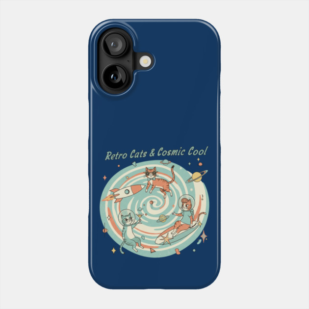 Retro Cats & Cosmic Cool – Vintage Space Cats in Atomic Style for Retro Lovers Phone Case by Vintage Retro Prints by RDR Design