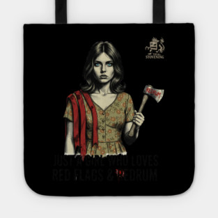 Just A Girl Who Loves Red Flags & Redrum Tote