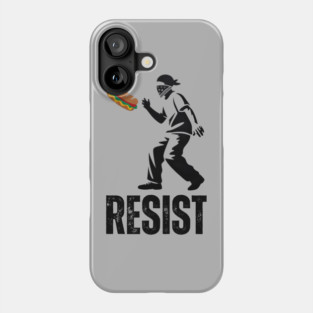 Sandwich Thrower Resist – Street Art Style Protest Parody Phone Case