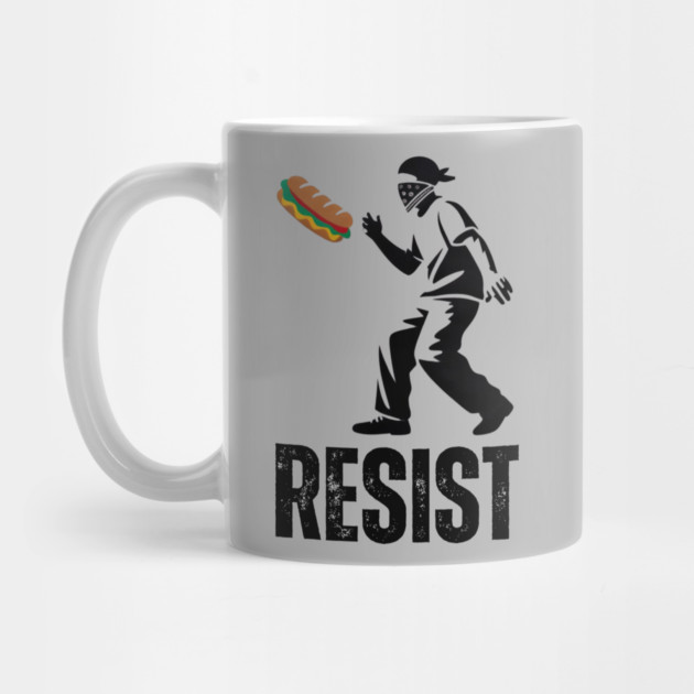 Sandwich Thrower Resist – Street Art Style Protest Parody by Creatifly Graphic Tees