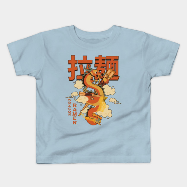 Dragon and Ramen Kids T-Shirt by Megadorim