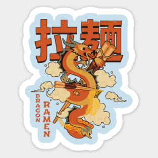 Dragon and Ramen Sticker