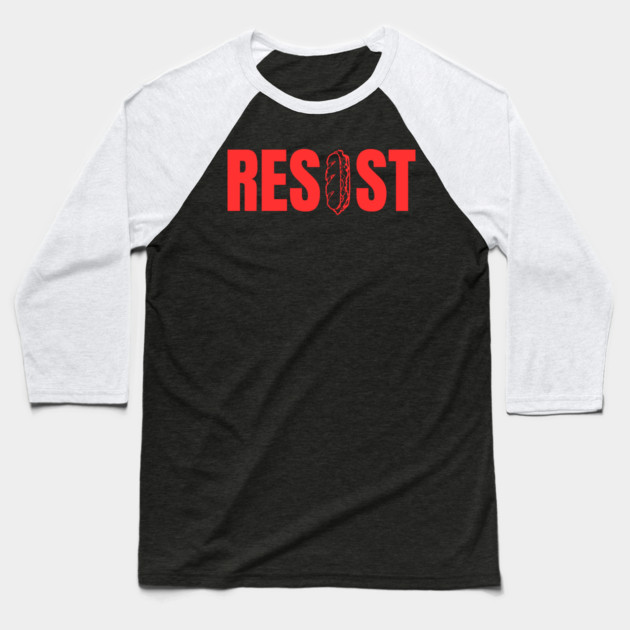 Resist Sandwich – Bold Protest Street Style Baseball T-Shirt by Creatifly Graphic Tees
