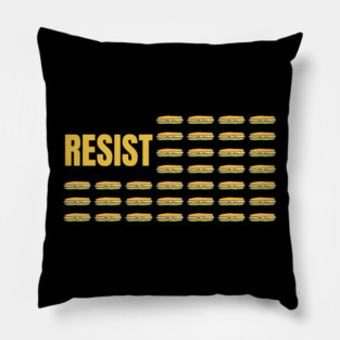 Resist Sandwich American Flag Parody Pillow