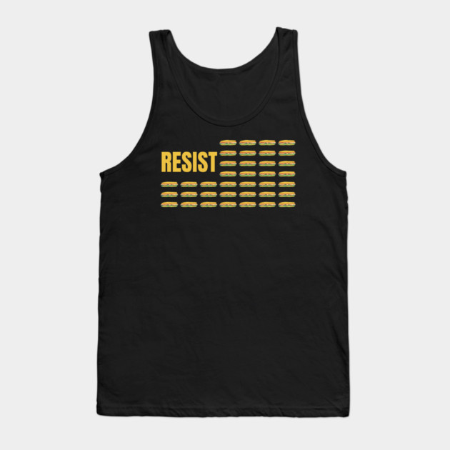 Resist Sandwich American Flag Parody Tank Top by Creatifly Graphic Tees