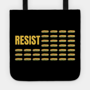 Resist Sandwich American Flag Parody Tote