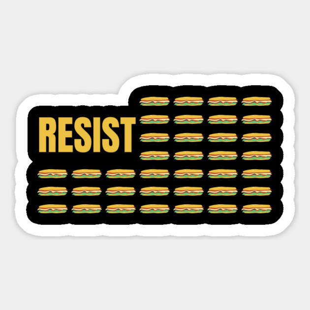 Resist Sandwich American Flag Parody Magnet by Creatifly Graphic Tees