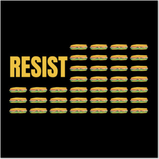 Resist Sandwich American Flag Parody Posters and Art