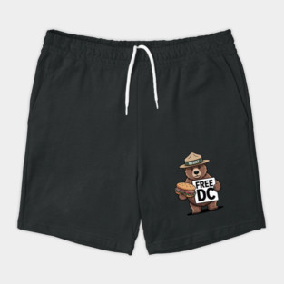 Resist Bear Holding A Sandwich And Free DC Sign Shorts