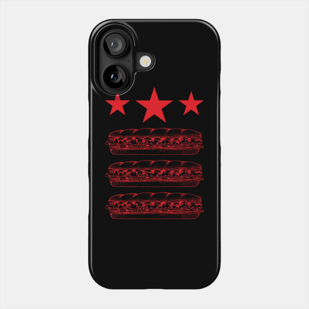 DC Flag Sandwich Parody Phone Case by Creatifly Graphic Tees