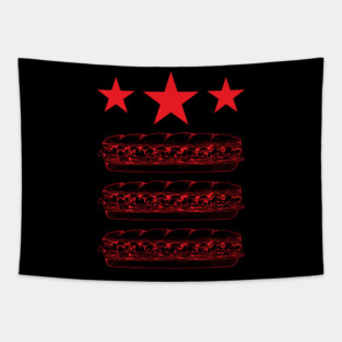 DC Flag Sandwich Parody Tapestry