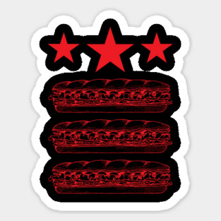 DC Flag Sandwich Parody Sticker