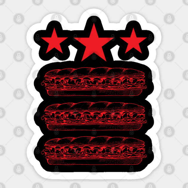 DC Flag Sandwich Parody Sticker by Creatifly Graphic Tees