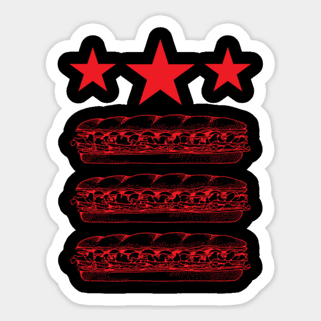 DC Flag Sandwich Parody Magnet by Creatifly Graphic Tees