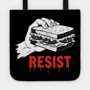 Sandwich Guy Resist – Funny Sandwich Protest Humor Tote