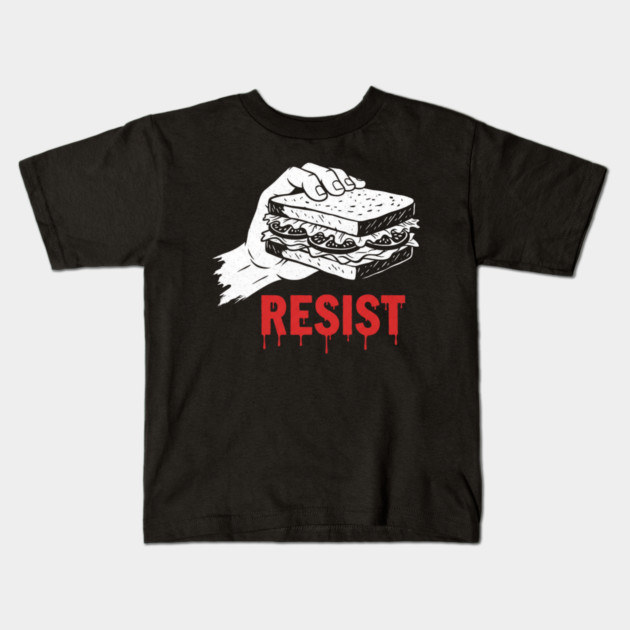 Sandwich Guy Resist – Funny Sandwich Protest Humor Kids T-Shirt by Creatifly Graphic Tees