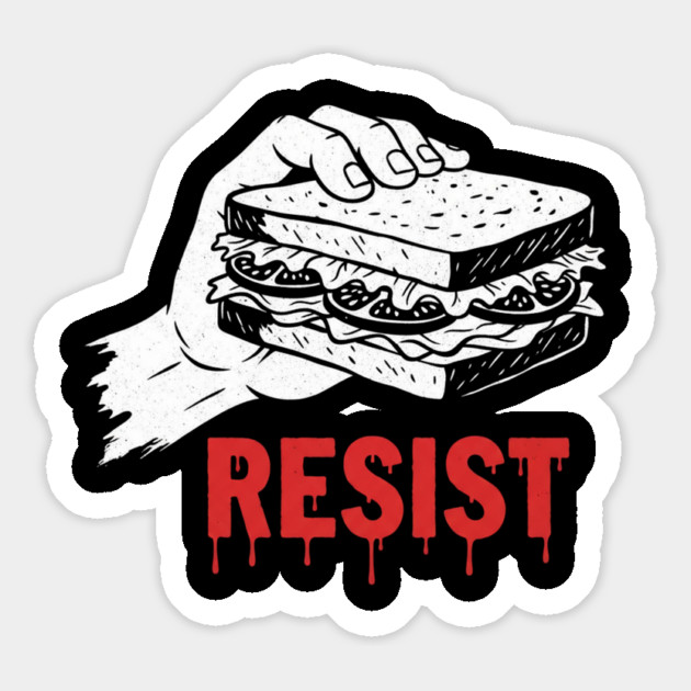 Sandwich Guy Resist – Funny Sandwich Protest Humor Magnet by Creatifly Graphic Tees