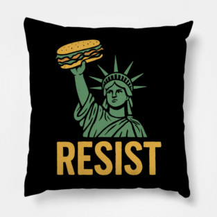Sandwich Guy Resist – Statue Of Liberty Pillow
