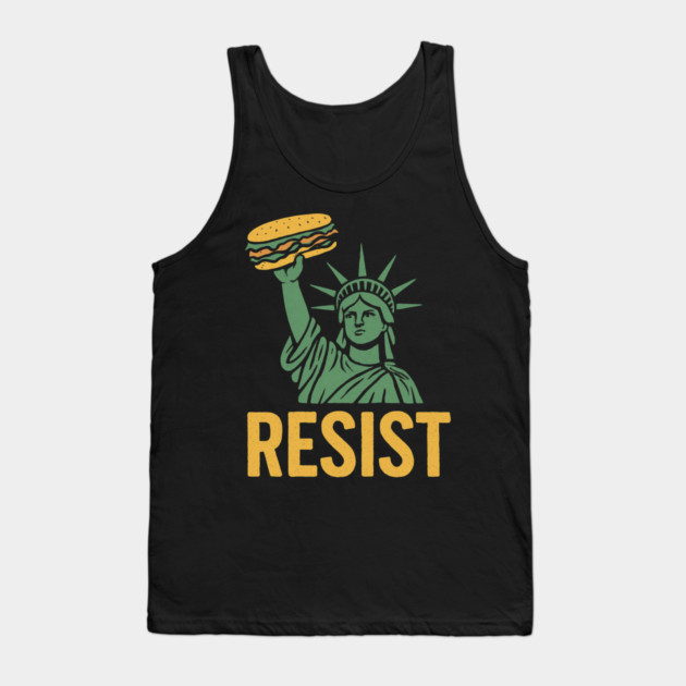Sandwich Guy Resist – Statue Of Liberty Tank Top by Creatifly Graphic Tees