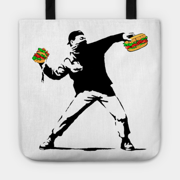 Sandwich Guy Resist - Funny Protest Food Meme Tote by Creatifly Graphic Tees