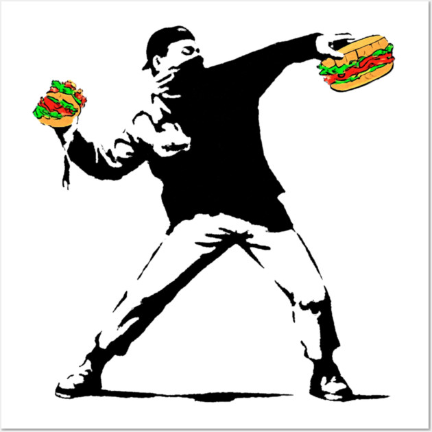 Sandwich Guy Resist - Funny Protest Food Meme Wall Art by Creatifly Graphic Tees