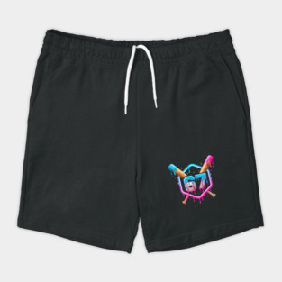 67 Baseball – Drippy Ice Cream Bats Design Shorts