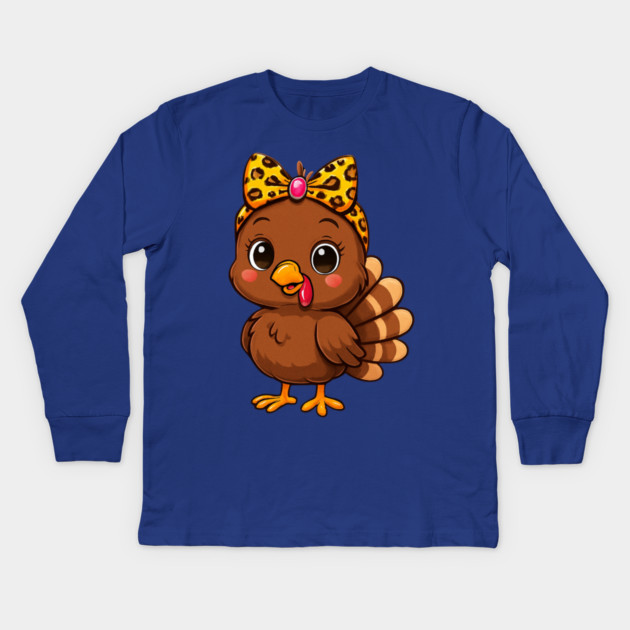 Matching Thanksgiving Turkey – Women & Girl Set Kids Long Sleeve T-Shirt by ArtistTee ⭐⭐⭐⭐⭐