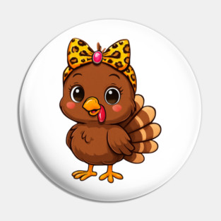 Matching Thanksgiving Turkey – Women & Girl Set Pin