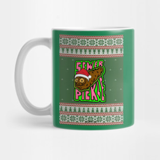 Sewer pickle yule log Mug