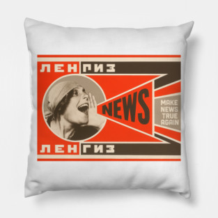 Soviet Propaganda Tee - Make News True Again Pillow