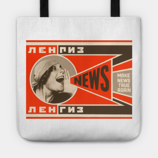 Soviet Propaganda Tee - Make News True Again Tote by Art2Wear
